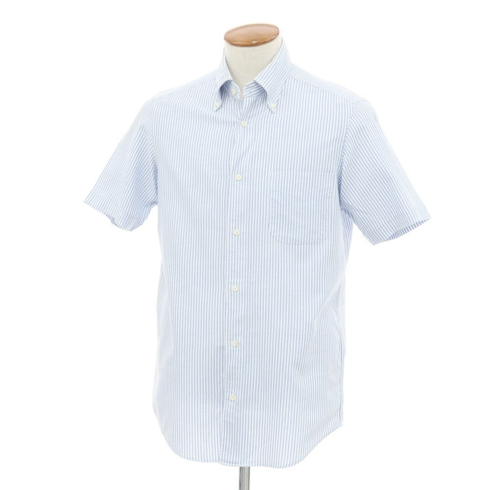 [Used] FAIRFAX polyester cotton button-down short-sleeve shirt, blue x white [Size M] [BLU] [S/S] [Condition Rank B] ​​[Men&