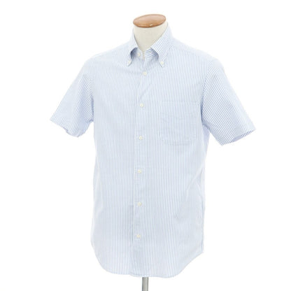 [Used] FAIRFAX polyester cotton button-down short-sleeve shirt, blue x white [Size M] [BLU] [S/S] [Condition Rank B] ​​[Men&