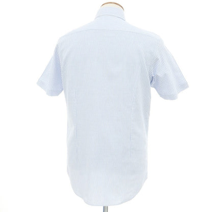 [Used] FAIRFAX polyester cotton button-down short-sleeve shirt, blue x white [Size M] [BLU] [S/S] [Condition Rank B] ​​[Men&