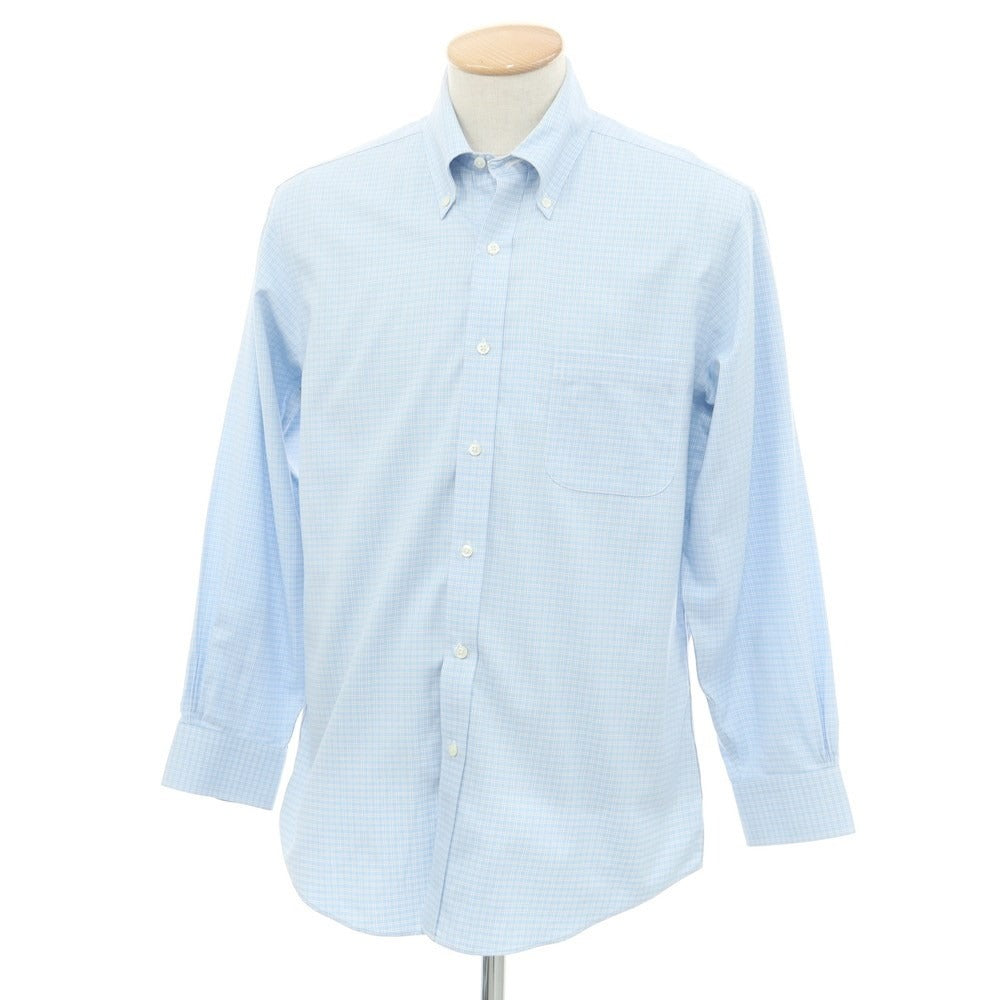 [Used] Brooks Brothers Cotton Check Button-down Casual Shirt Blue x White [Size 15-31] [BLU] [S/S/A/W] [Condition Rank C] [Men&