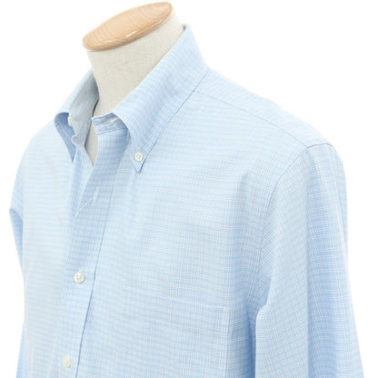 [Used] Brooks Brothers Cotton Check Button-down Casual Shirt Blue x White [Size 15-31] [BLU] [S/S/A/W] [Condition Rank C] [Men&