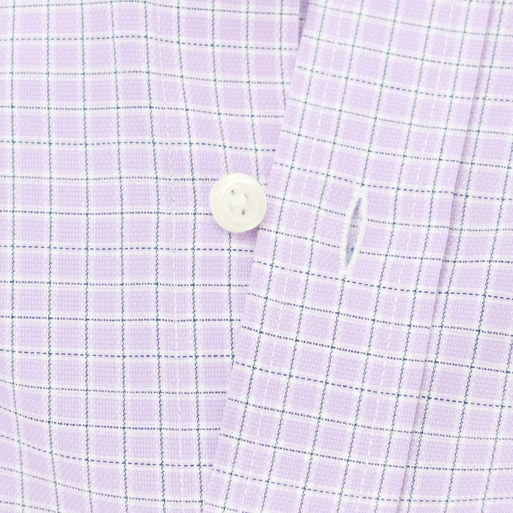 [Used] Brooks Brothers Cotton Check Button-down Casual Shirt Purple x White [Size 15-31] [PUP] [S/S/A/W] [Condition Rank B] ​​[Men&