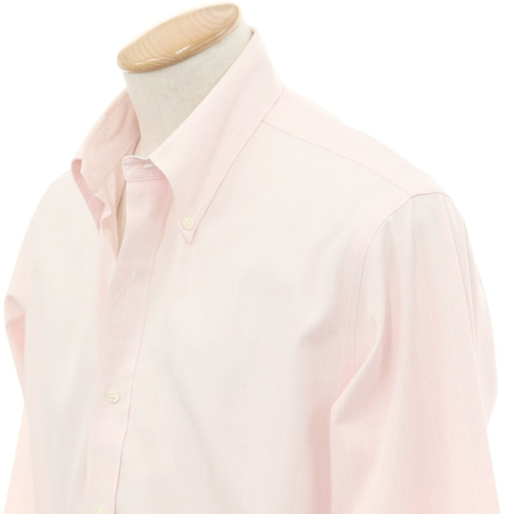 [Used] Brooks Brothers Cotton Check Button-Down Casual Shirt Light Pink x White [Size 15-31] [PNK] [S/S/A/W] [Condition Rank C] [Men&