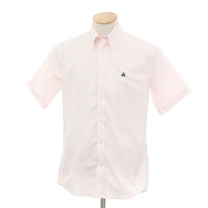 [Used] Brooks Brothers Cotton Striped Button-down Short Sleeve Shirt Pink x White [Size S] [PNK] [S/S] [Condition Rank C] [Men&