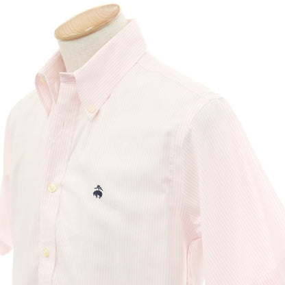 [Used] Brooks Brothers Cotton Striped Button-down Short Sleeve Shirt Pink x White [Size S] [PNK] [S/S] [Condition Rank C] [Men&