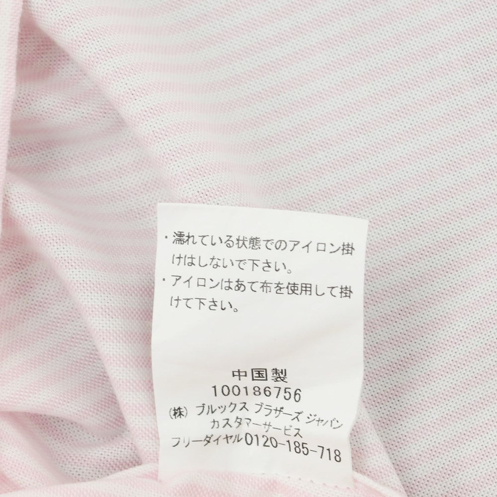 [Used] Brooks Brothers Cotton Striped Button-down Short Sleeve Shirt Pink x White [Size S] [PNK] [S/S] [Condition Rank C] [Men&