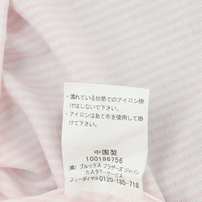 [Used] Brooks Brothers Cotton Striped Button-down Short Sleeve Shirt Pink x White [Size S] [PNK] [S/S] [Condition Rank C] [Men&