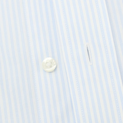 [Used] Brooks Brothers Cotton Striped Button-down Short Sleeve Shirt Blue x White [15] [Condition Rank C] [Men&