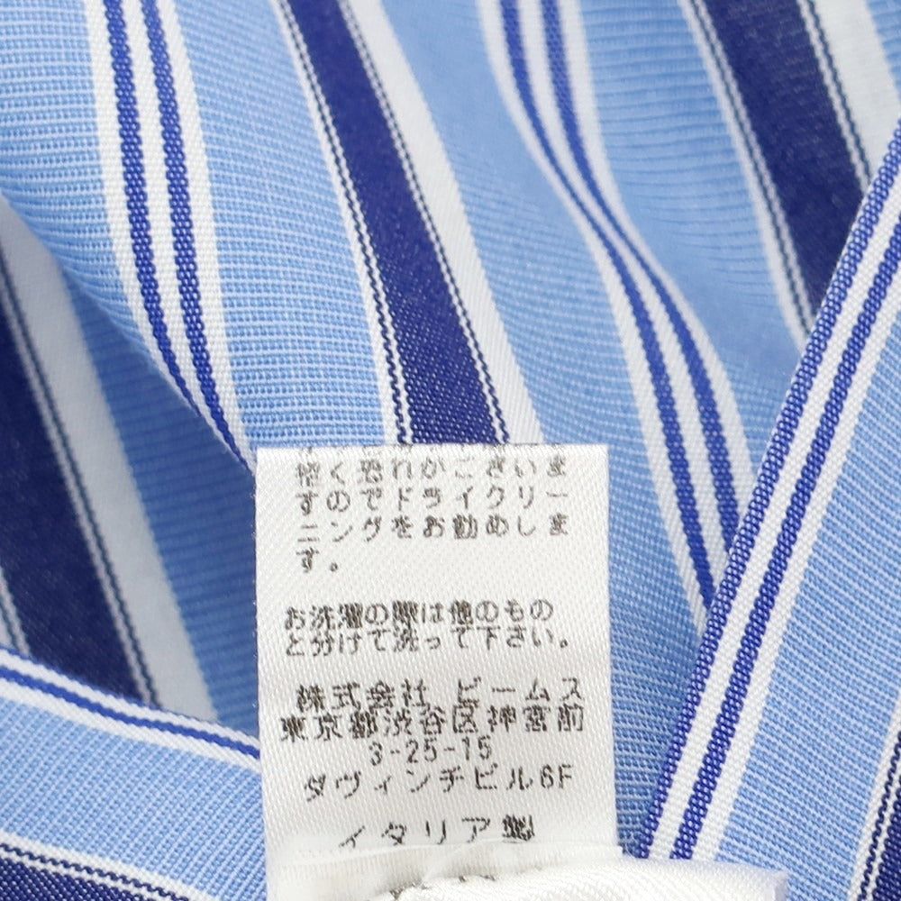 [Used] BARBA DANDY LIFE Cotton Striped Horizontal Collar Casual Shirt Blue x Navy [L] [Condition Rank C] [Men&