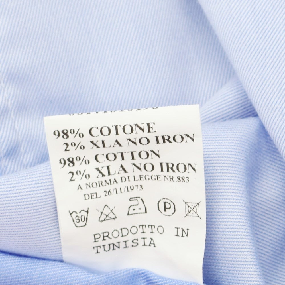 [Used] Sartoria Italiana Cotton Wide Collar Dress Shirt Sax Blue [39] [Condition Rank C] [Men&