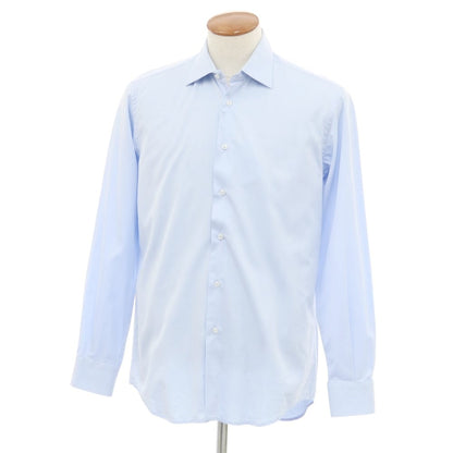 [Used] Sartoria Italiana Cotton Semi-Wide Collar Dress Shirt Sax Blue [39] [Condition Rank C] [Men&