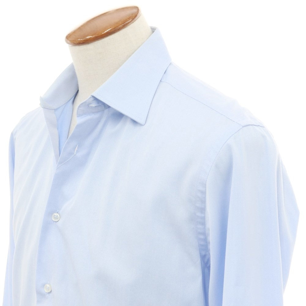 [Used] Sartoria Italiana Cotton Semi-Wide Collar Dress Shirt Sax Blue [39] [Condition Rank C] [Men&