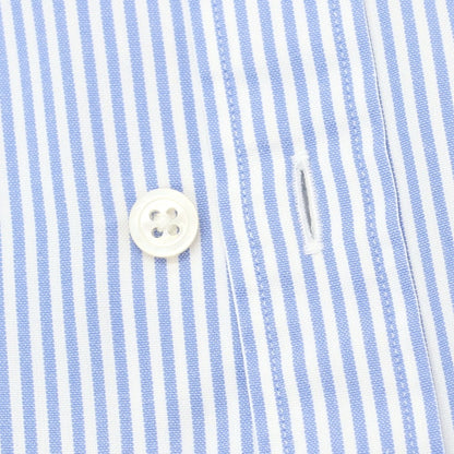 [Used] BEAMS F Cotton Stripe Wide Collar Short Sleeve Shirt Blue x White [M] [Condition Rank B] ​​[Men&