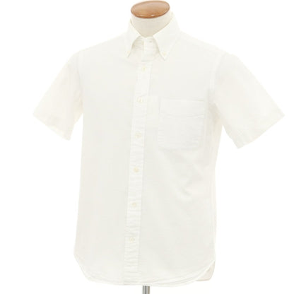 [Used] BEAMS F Cotton Soccer Button-down Short Sleeve Shirt White [M] [Condition Rank C] [Men&