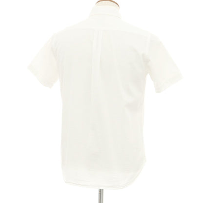 [Used] BEAMS F Cotton Soccer Button-down Short Sleeve Shirt White [M] [Condition Rank C] [Men&