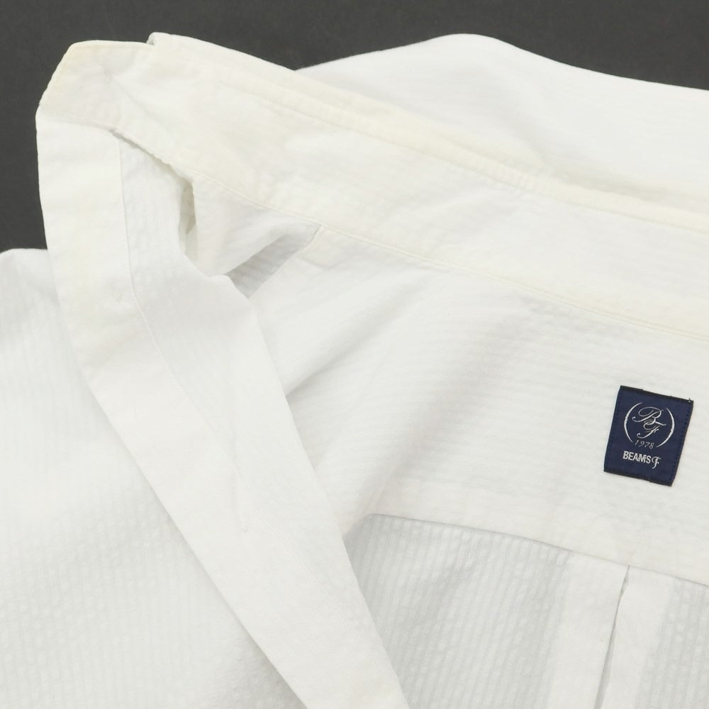 [Used] BEAMS F Cotton Soccer Button-down Short Sleeve Shirt White [M] [Condition Rank C] [Men&