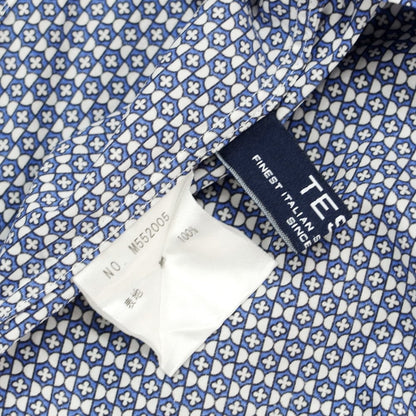 [Used] ANGLAIS Cotton Horizontal Collar Casual Shirt Navy x White [M] [Condition Rank B] ​​[Men&