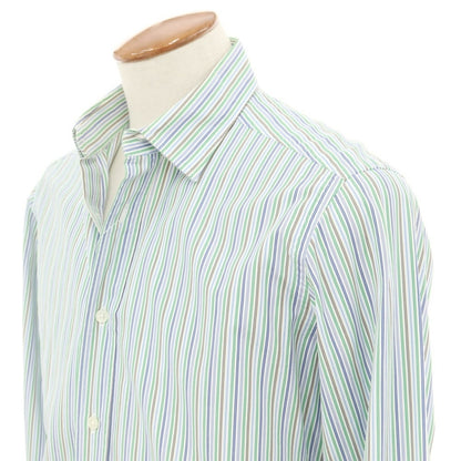 [Used] Drumohr Cotton Striped Semi-Wide Collar Casual Shirt White x Multicolor [39] [Condition Rank C] [Men&