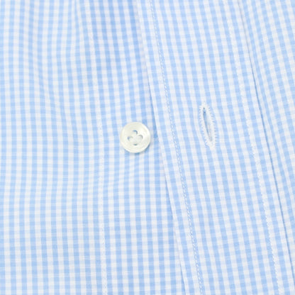 [Used] FAY Cotton Check Button-down Casual Shirt Light Blue x White [38] [Condition Rank C] [Men&