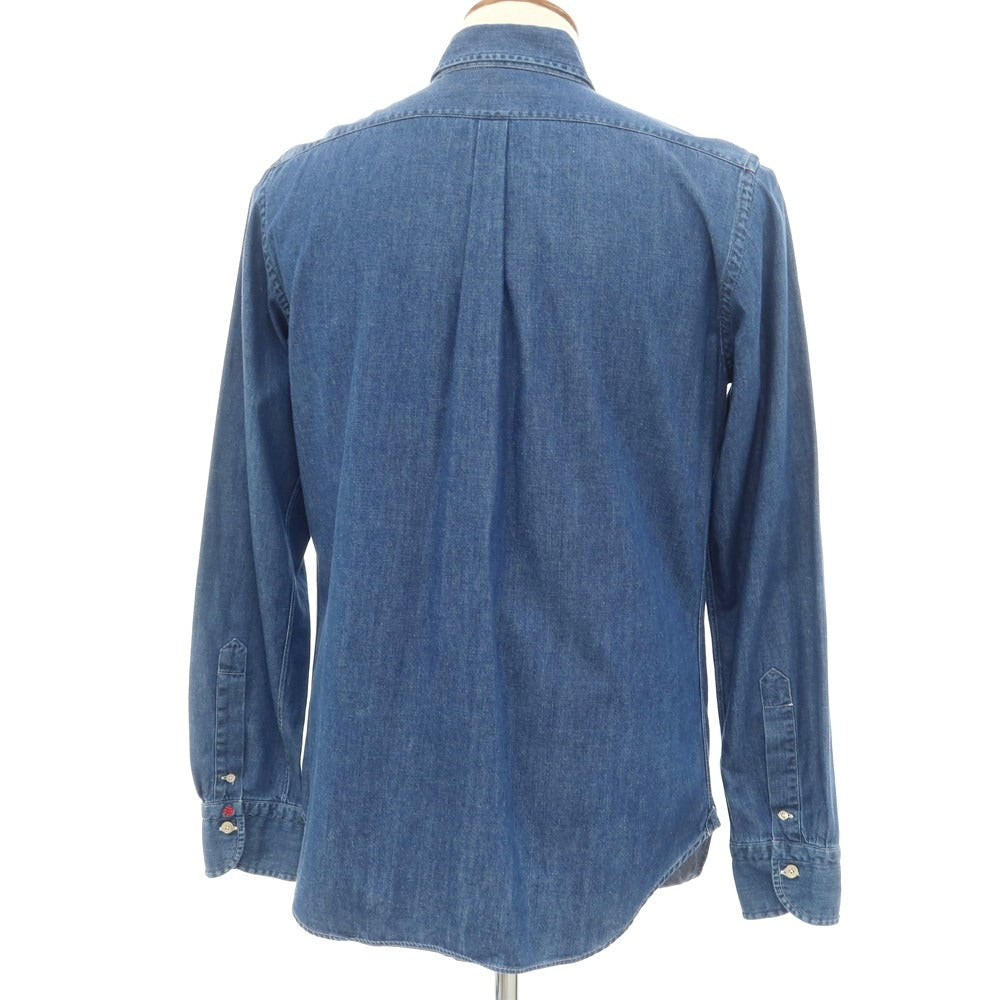 [Used] BOLZONELLA denim button-down casual shirt, navy [40] [Condition rank C] [Men&