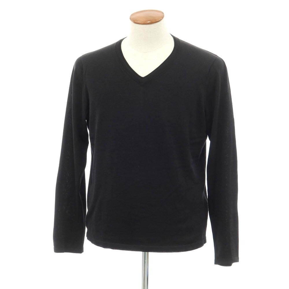 [Used] TOMORROWLAND Silk Cotton Wool V-neck Pullover Knit Black [Size L] [BLK] [S/S] [Condition Rank C] [Men&