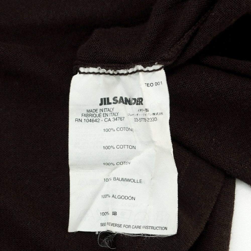 [Used] JIL SANDER Cotton V-neck pullover knit, dark brown [Size 44] [BRW] [S/S] [Condition Rank C] [Men&