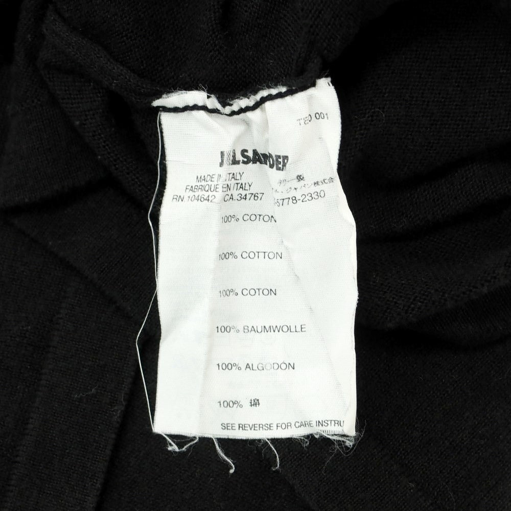 [Used] JIL SANDER Cotton V-neck pullover knit Black [Size 46] [BLK] [S/S] [Condition Rank C] [Men&