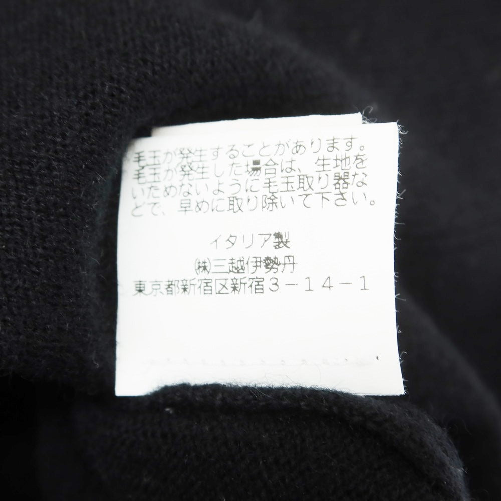 【中古】イセタンメンズ ISETAN MENS ハイゲージ カシミヤ クルーネック プルオーバーニット ブラック【サイズ48】【BLK】【A/W】【状態ランクB】【メンズ】【758995】