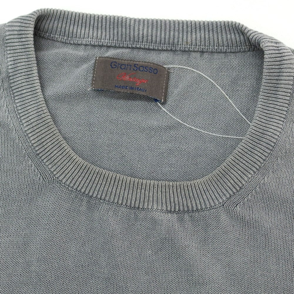 [Used] GRAN SASSO Cotton Crew Neck Pullover Knit Gray [Size 48] [GRY] [S/S] [Condition Rank B] ​​[Men&