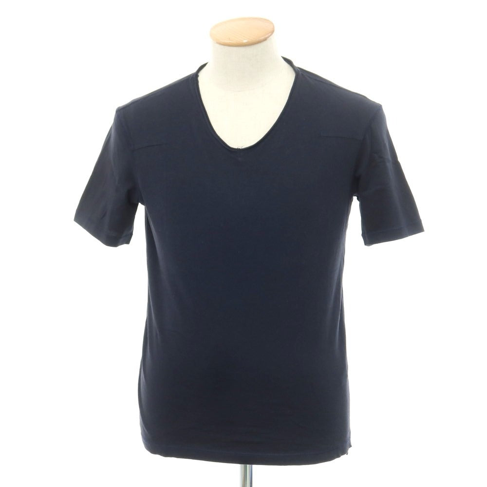 [Used] HoSIO Cotton V-neck short-sleeve T-shirt, dark navy [Size S] [NVY] [S/S] [Condition Rank B] ​​[Men&