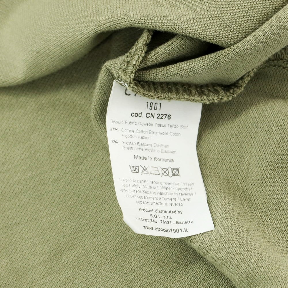 [Used] CIRCOLO 1901 Cotton Short Sleeve Polo Shirt Light Olive [S] [Condition Rank B] ​​[Men&