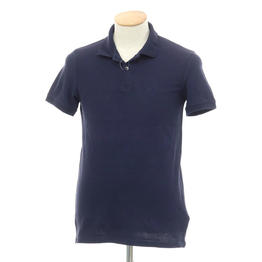 [Used] Calvin Klein Cotton Short Sleeve Polo Shirt Navy [XS] [Condition Rank B] ​​[Men&