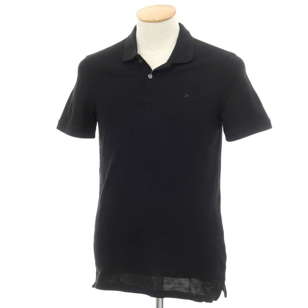 [Used] Calvin Klein Cotton Short Sleeve Polo Shirt Black [XS] [Condition Rank B] ​​[Men&