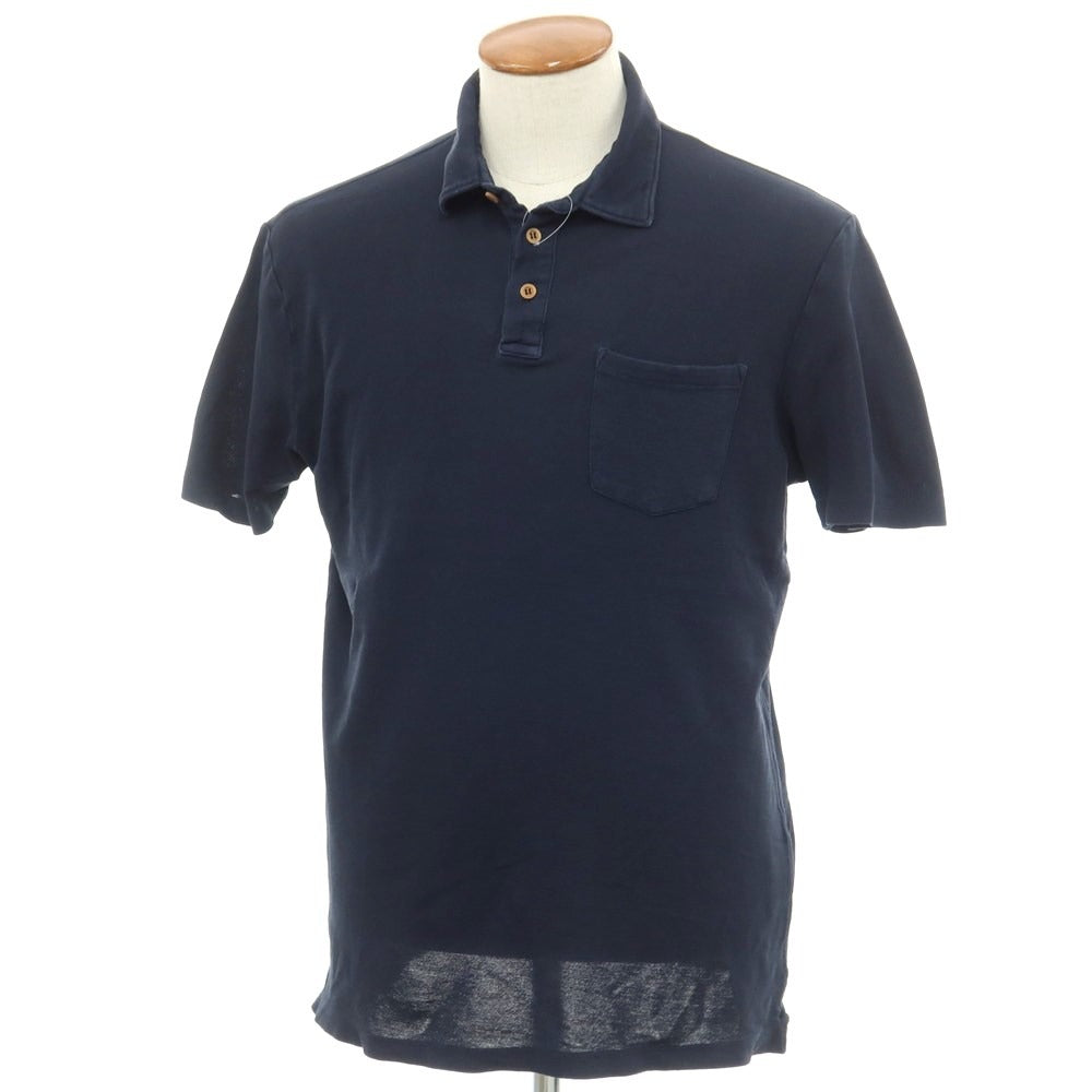 [Used] Altea Ice Cotton Short Sleeve Polo Shirt Navy [M] [Condition Rank B] ​​[Men&