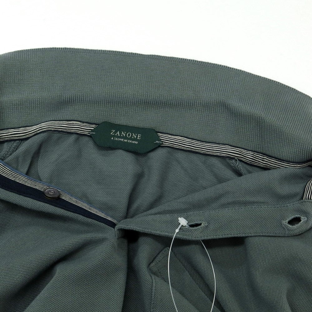 [Used] ZANONE Pima Cotton Short Sleeve Polo Shirt Grayish Green [S] [Condition Rank C] [Men&