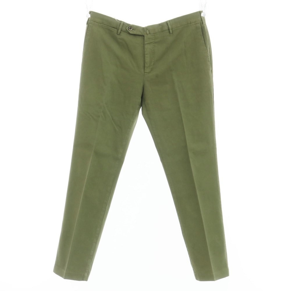 [Used] PT TORINO Stretch Cotton Casual Slacks Pants Light Olive [Size 50] [GRN] [S/S] [Condition Rank C] [Men&