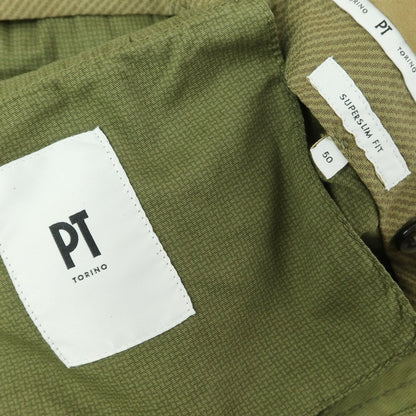 [Used] PT TORINO Stretch Cotton Casual Slacks Pants Light Olive [Size 50] [GRN] [S/S] [Condition Rank C] [Men&