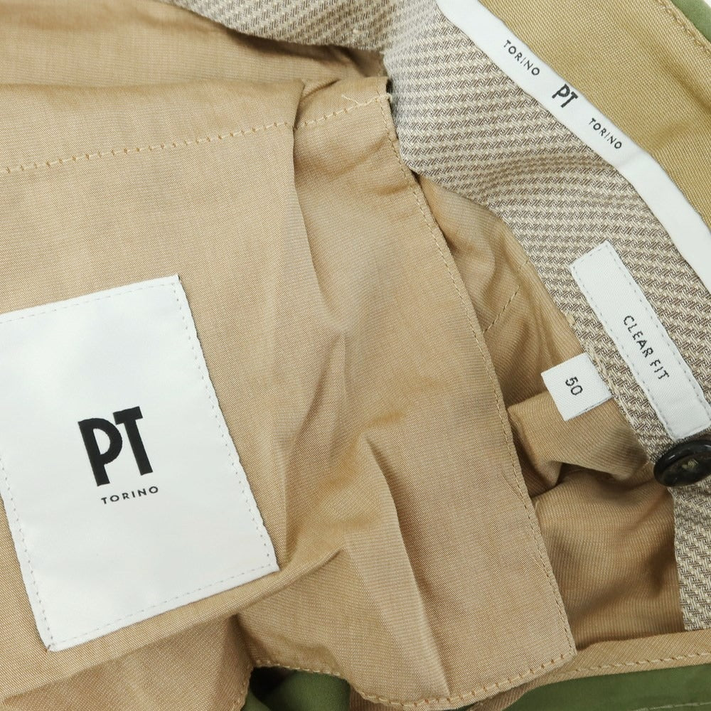 [Used] PT TORINO Cotton Silk Casual Slacks Pants Light Olive Green [Size 50] [GRN] [S/S] [Condition Rank B] ​​[Men&