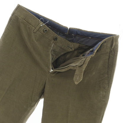 [Used] PT01 Summer Corduroy Cotton Casual Slacks Pants Khaki Olive Color [Size 50] [KAK] [S/S] [Condition Rank B] ​​[Men&