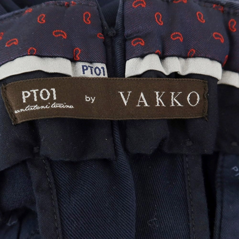 [Used] PT01 VAKKO Custom Cotton Casual Slacks Pants Navy [Size 48] [NVY] [S/S] [Condition Rank C] [Men&