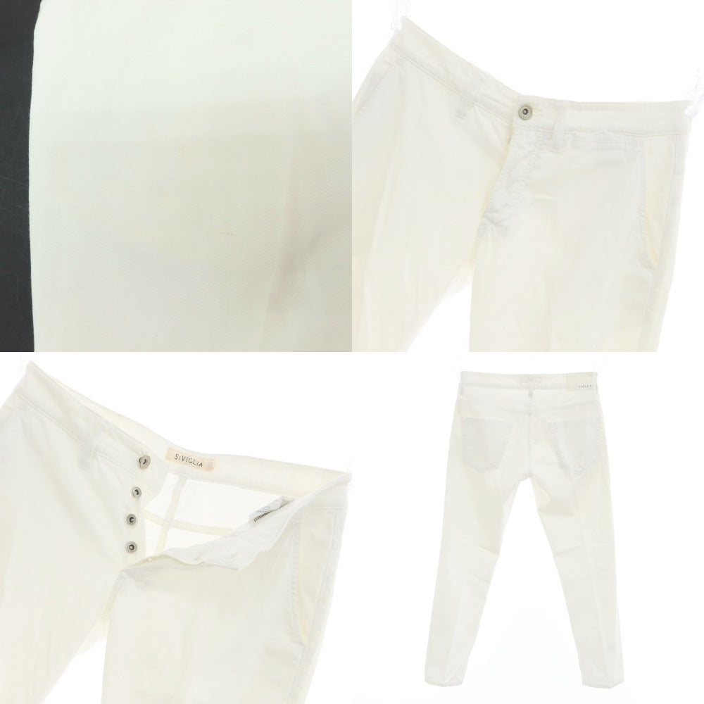 [Used] SIVIGLIA Stretch Cotton Casual Slacks Pants White [32] [Condition Rank C] [Men&