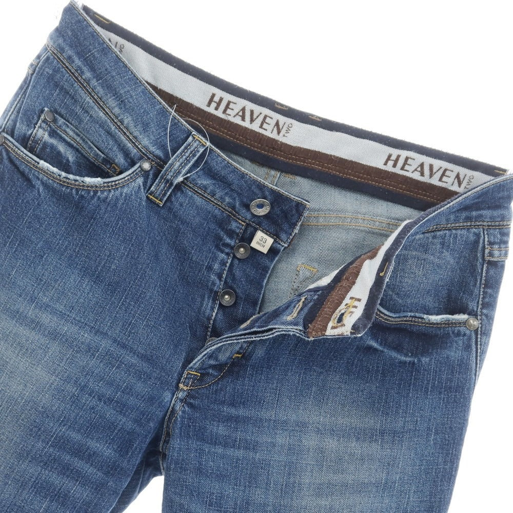 【中古】ヘブントゥ HEAVEN TWO ストレッチ デニムパンツ ジーンズ ネイビーブルー【 33 】【 状態ランクC 】【 メンズ 】