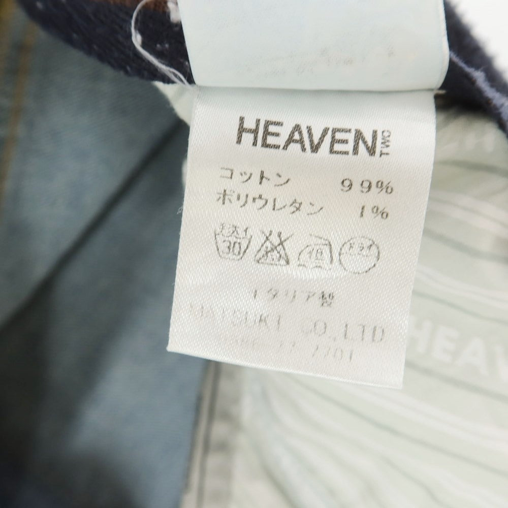 【中古】ヘブントゥ HEAVEN TWO ストレッチ デニムパンツ ジーンズ ネイビーブルー【 33 】【 状態ランクC 】【 メンズ 】