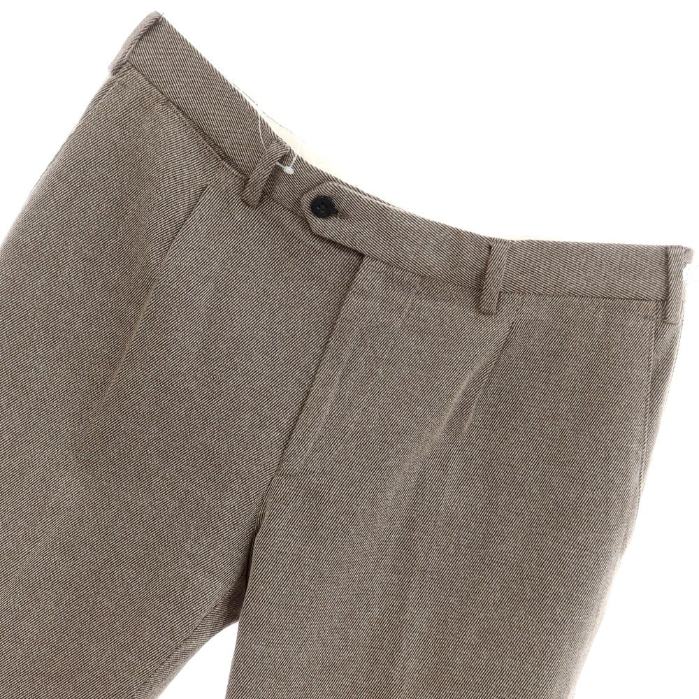 [Used] GERMANO Stretch Cotton Casual Slacks Pants Brown x White [48] [Condition Rank D] [Men&