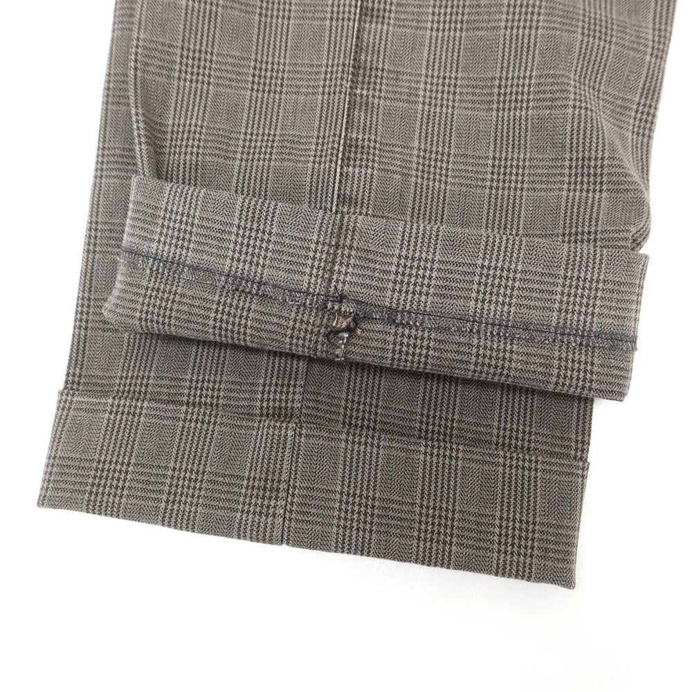 [Used] ICON Stretch Cotton Check Casual Slacks Pants Ash Brown [48] [Condition Rank C] [Men&