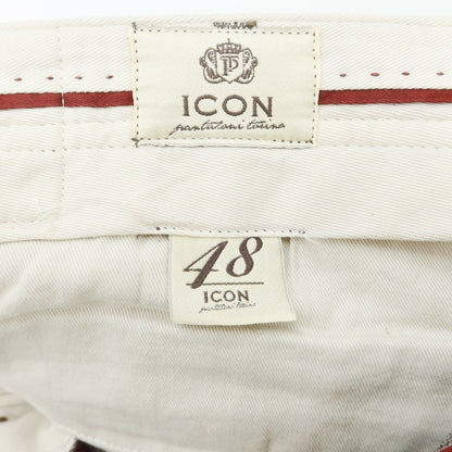 [Used] ICON Stretch Cotton Check Casual Slacks Pants Ash Brown [48] [Condition Rank C] [Men&