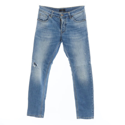 【中古】ジャンセン JEANSENG クラッシュ ストレッチ デニムパンツ ジーンズ  ブルー【 32/46 】【 状態ランクC 】【 メンズ 】