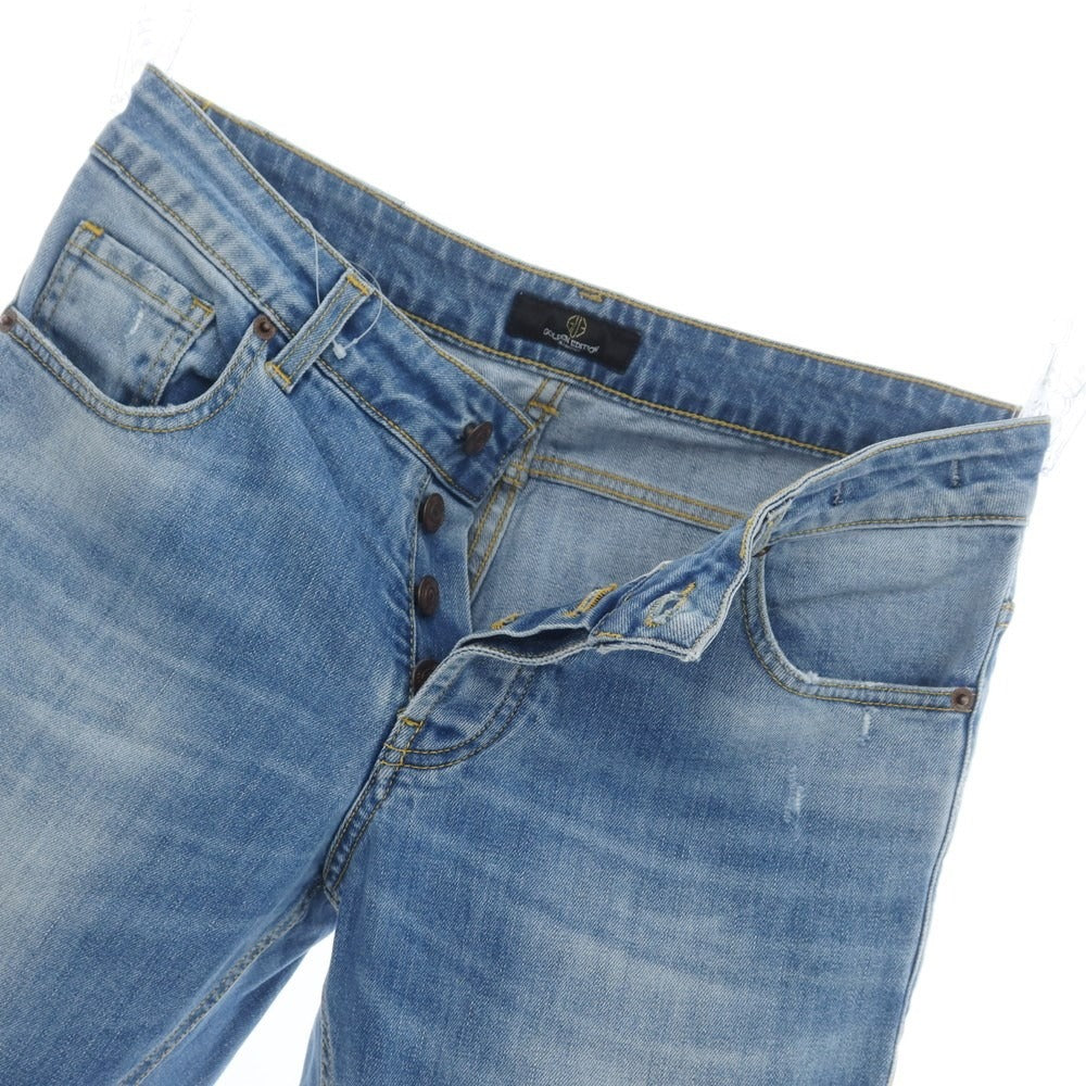 【中古】ジャンセン JEANSENG クラッシュ ストレッチ デニムパンツ ジーンズ  ブルー【 32/46 】【 状態ランクC 】【 メンズ 】