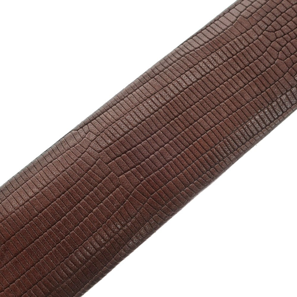 [Used] ORCIANI Embossed Leather Belt Brown [95] [Condition Rank B] ​​[Men&