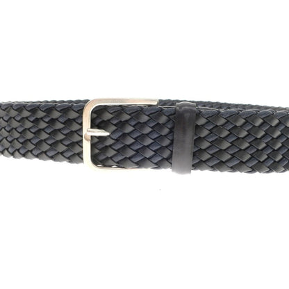 [Used] ORCIANI Leather Mesh Belt, Dark Navy [90] [Condition Rank B] ​​[Men&